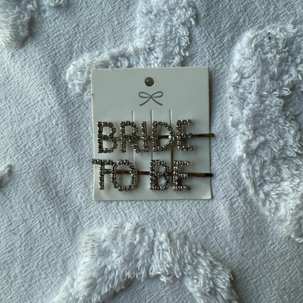 Rhinestoned Bride To Be Hair Pins